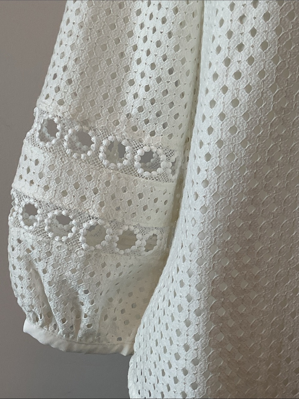 Eyelet Ruffled Neck Blouse - Picture 4 of 9